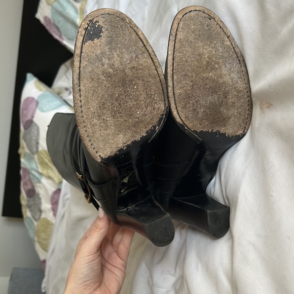 Burberry Knee High Leather Boots -38.5 - Picture 8 of 9